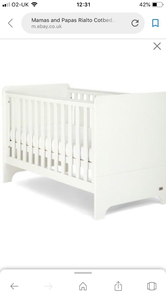 mamas and papas cream cot bed